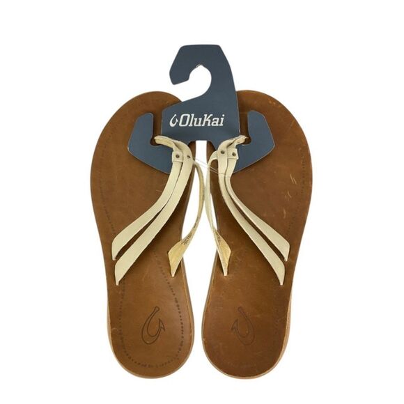 OluKai Kapehe Luana Leather Sandals NEW - Picture 3 of 6